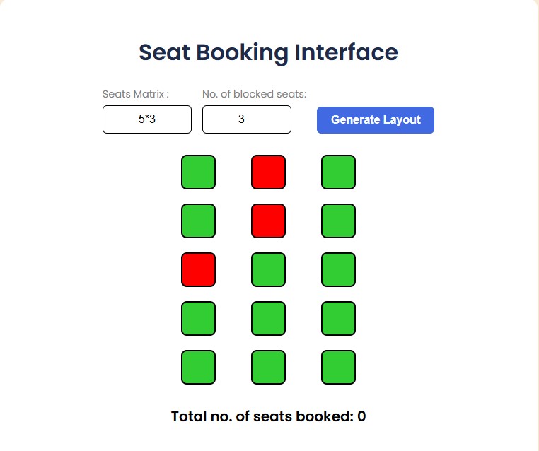 Seat Booking Interface