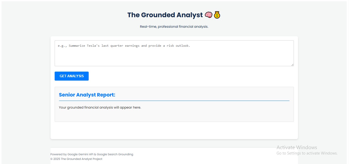 The Grounded Analyst